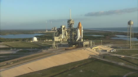 Aerial-View-of-Space-Shuttle-on-Launch-Pad
