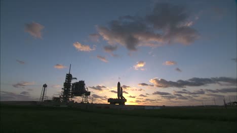 Space-Shuttle-on-Crawler-Transporter-at-Sunrise