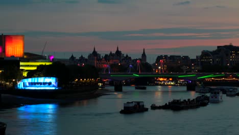 River-Thames-Time-lapse,-London