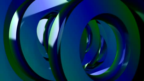 3D-Blaue-Ringe-Drehen-Sich