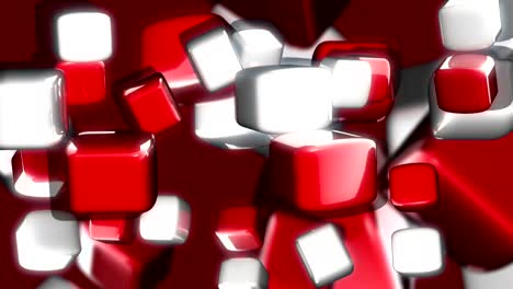 Rote-Und-Weiße-Blöcke-3D-Bewegungshintergrund
