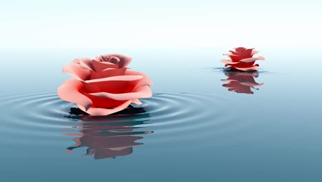 Rose-In-Water-Rippling