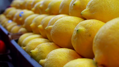 Lebensmittelmarkt---Frische-Zitronen