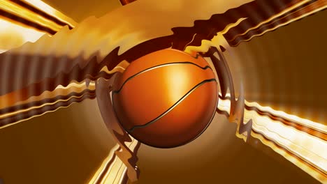 Rotating-Basketball-Golden-Ripples
