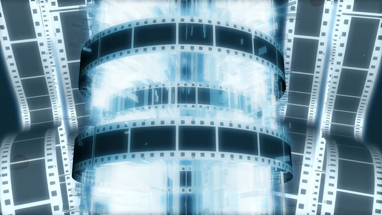 Rotating Movie Film Reels Loop Free Motion Graphics & Backgrounds