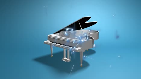 Spilling-Music-Notes-Piano-Blue