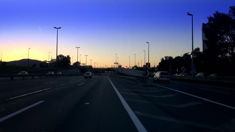 Autofahrt-Sonnenuntergang-1