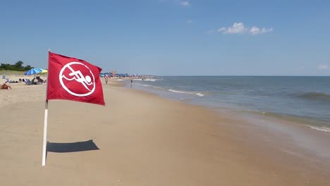 No-Swimming-Flag-on-Beach