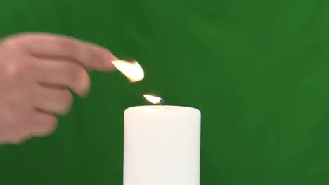 Candle-on-Green-Screen
