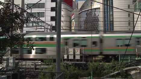 Train-Passing-Through-Tokyo-Suburbs