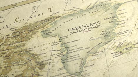 Vintage-Karte-Schwenken-Nach-Grönland