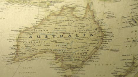 Vintage-Karte-Nach-Australien-Schwenken