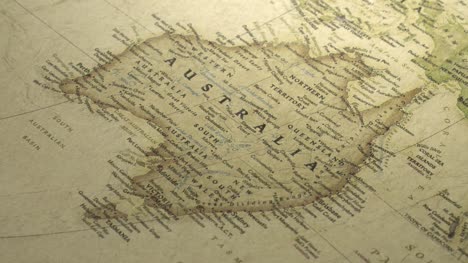 Pan-Across-to-Australia-on-a-Vintage-Map
