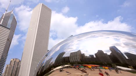 Downtown-Chicago-Reflection-from-Cloud-Gate