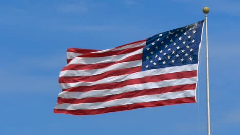USA-Flag-Flying-in-Harsh-Wind