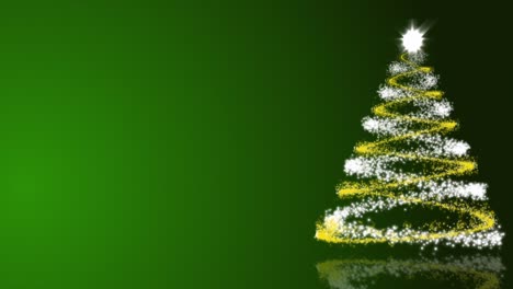 Christmas-Tree-on-Green-Background-Loop