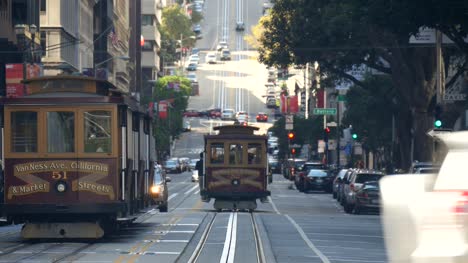 Trams-Moving-Down-California-Street-San-Francisco