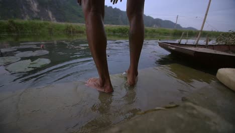 Vietnamese-Man-Washing-in-River