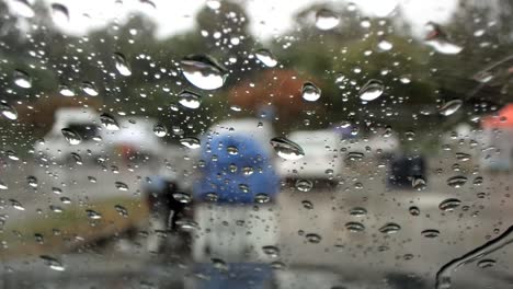 Regen-Auf-Autofenster