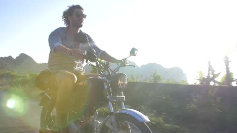 Man-Riding-on-a-Motorbike-in-Vietnam