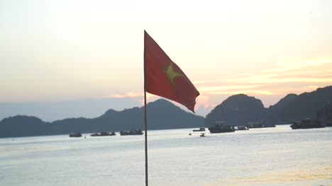 Vietnamese-Flag-Flying-at-Sunset-2