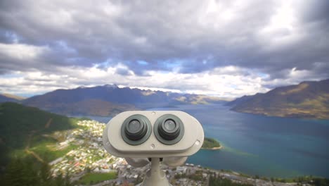 Binoculars-Overlooking-Queenstown-New-Zealand