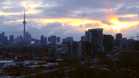 Skyline-de-Toronto-al-atardecer