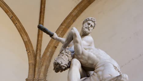 Slow-Pan-Around-Hercules-Centaur-Statue