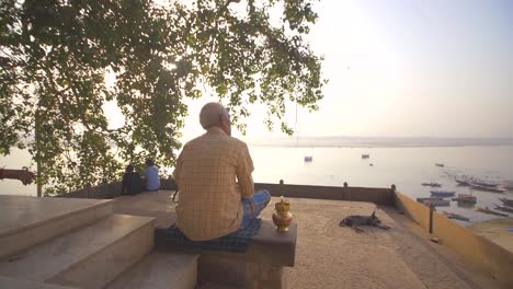 Man-Overlooking-River-Ganges