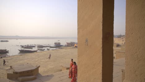 Indian-Woman-Walking-Along-Ganges