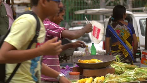 Indian-Street-Food-Vendor-Cooking-Sweetcorn