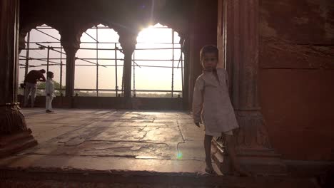 Young-Indian-Boy-in-a-Colonnade