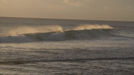 Waves-crashing-at-Sunset