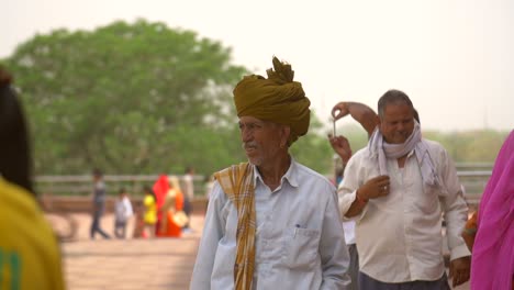 Elderly-Indian-Man-Scratching-Nose
