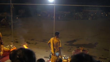 Religious-Nighttime-Ceremony-in-Varanasi