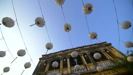 Panning-Shot-of-Traditional-Lanterns-Overhead