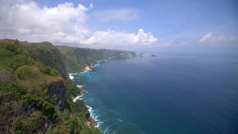 View-of-the-Indonesian-Coast-from-a-Grassy-Cliff