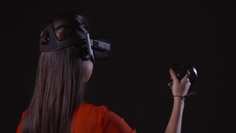 Lady-Gesturing-in-a-Virtual-Reality-Headset