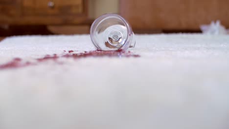 Glass-of-Red-Wine-Dropping-onto-White-Rug