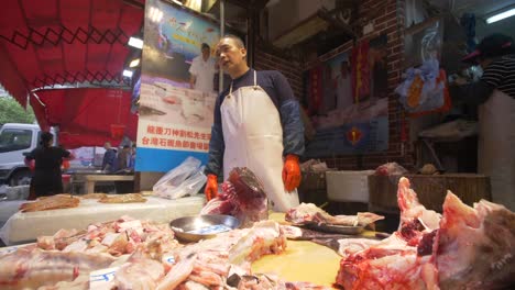 Fischstand-Auf-Dem-Kowloon-Markt