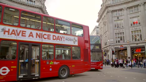Red-London-Busses-Passing-Through-Oxford-Circus