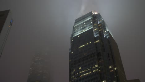 Hongkong-Wolkenkratzer-Bei-Nacht