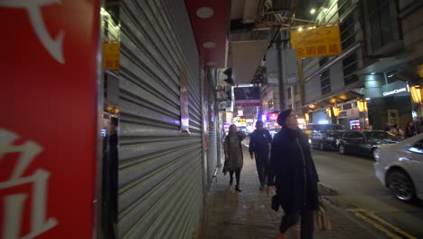 Walking-Down-Hong-Kong-Pavement
