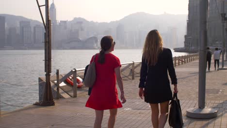 Tracking-Behind-Two-Women-in-Hong-Kong