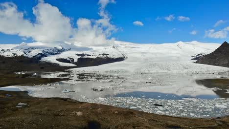 Schwenk-über-Den-Isländischen-Gletschersee