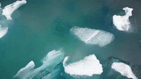 Flying-Over-Small-Icebergs