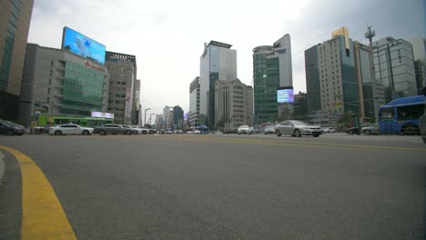 Low-Level-Shot-of-Busy-Intersection