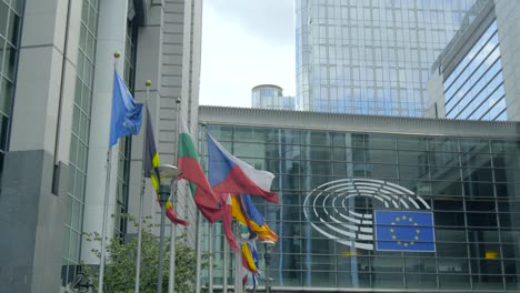 EU-Mitgliedsflaggen-In-Brüssel