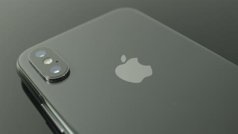 Static-Shot-of-Iphone-X-Camera-and-Logo