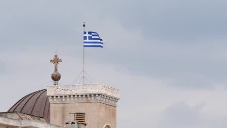 Greek-Flag-Flying-on-Church
